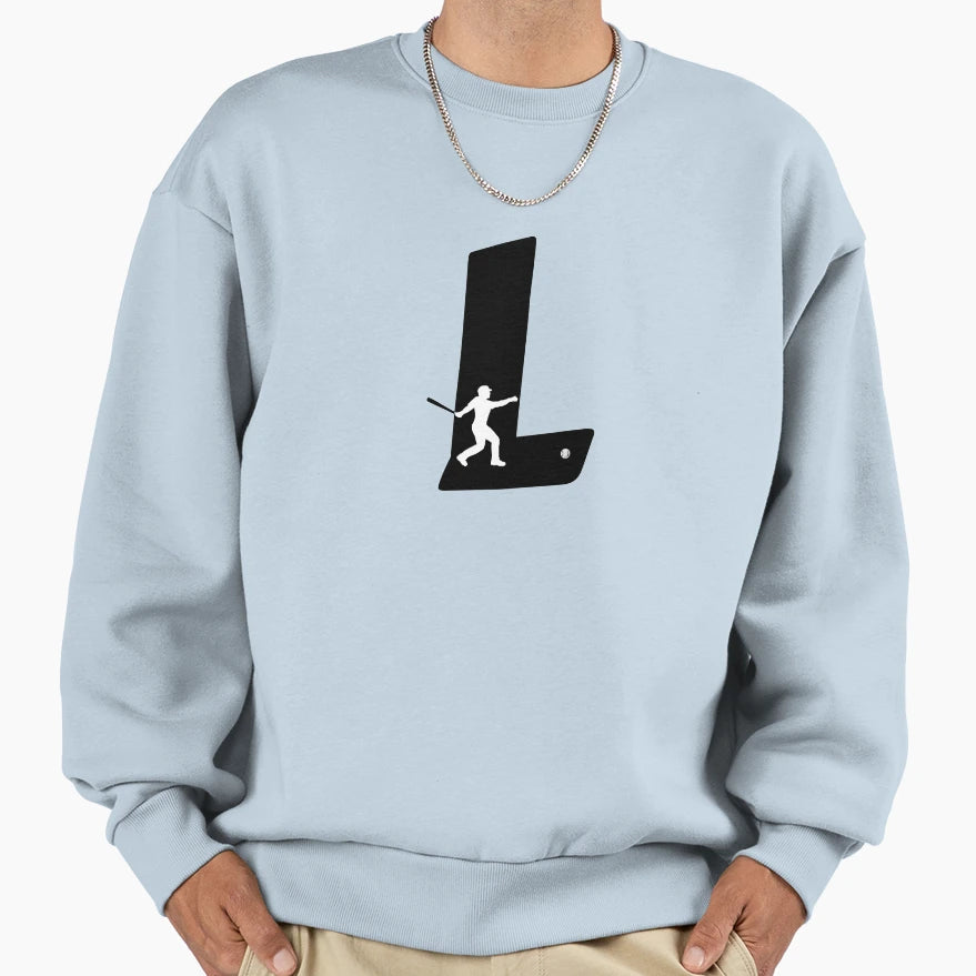 Personalized Baseball Initial L Sweatshirt - Novelty Apparel Unisex - T-Shirt, Sweatshirt, Hoodie