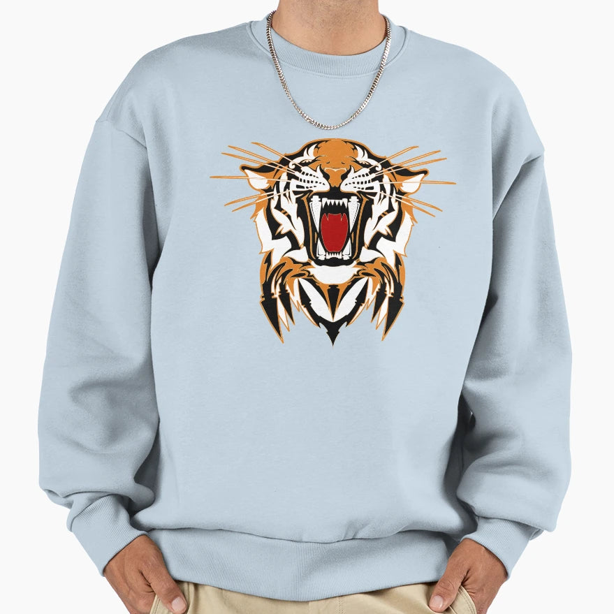 Orange Tiger Sweatshirt - Aesthetic Graphic for Adults - T-Shirt, Sweatshirt, Hoodie
