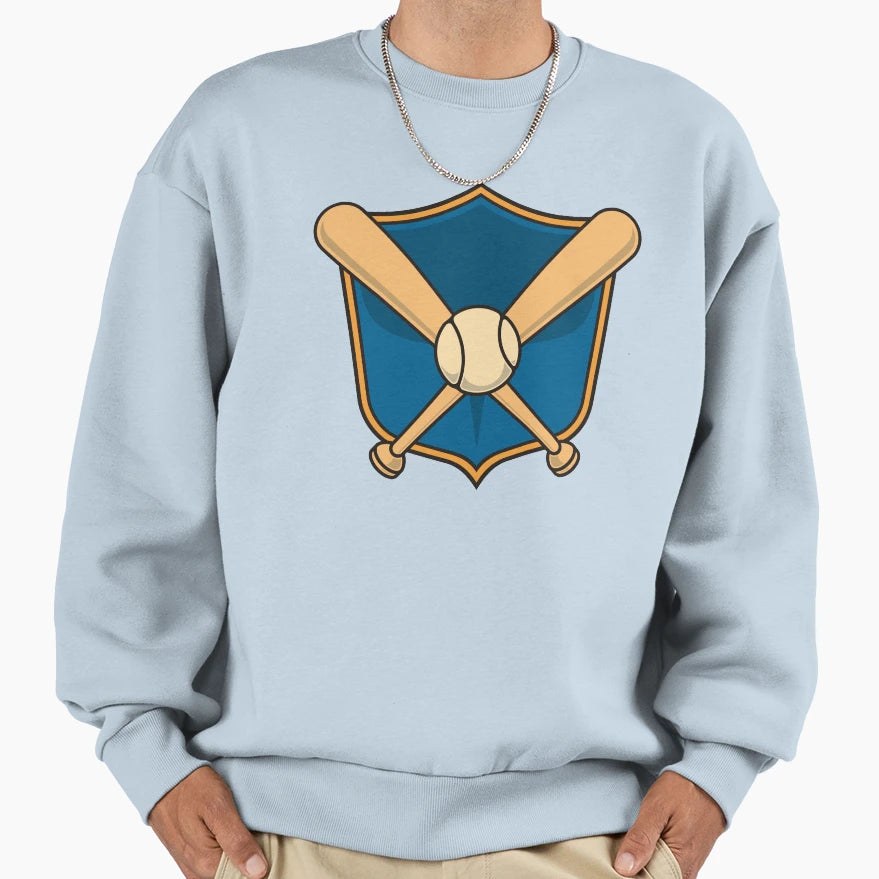 Baseball Shield Sweatshirt - Graphic Print Unisex - T-Shirt, Sweatshirt, Hoodie