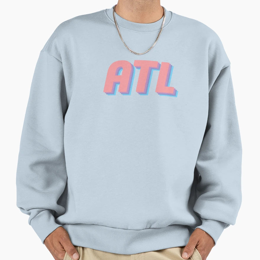 Pastel Atl Sweatshirt - Casual Everyday Wear for Adults - T-Shirt, Sweatshirt, Hoodie