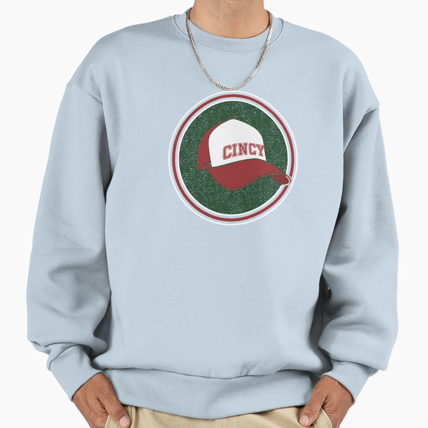 Cincy Baseball Cap Cincinnati Ohio Sweatshirt - Aesthetic Graphic Unisex - T-Shirt, Sweatshirt, Hoodie