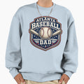 Atlanta Baseball Dad Red Navy Baseball T-Shirt - Aesthetic Graphic Unisex - T-Shirt, Sweatshirt, Hoodie
