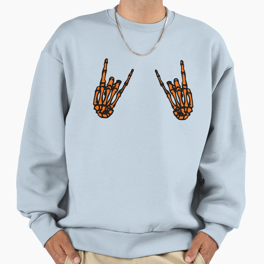 Rock N Roll Orange Sweatshirt - Graphic Print for Adults - T-Shirt, Sweatshirt, Hoodie