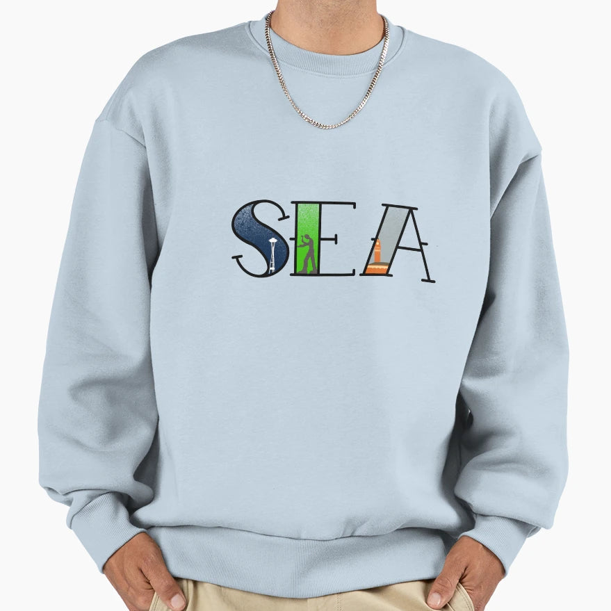 Seattle Tattoo Sweatshirt - Graphic Print Unisex - T-Shirt, Sweatshirt, Hoodie