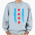Chicago Flag Sweatshirt - Casual Everyday Wear Men Women - T-Shirt, Sweatshirt, Hoodie