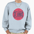 St Louis Baseball Ball Stitching Sweatshirt - Minimalist Print Unisex - T-Shirt, Sweatshirt, Hoodie