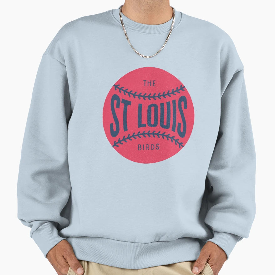 St Louis Baseball Ball Stitching Sweatshirt - Minimalist Print Unisex - T-Shirt, Sweatshirt, Hoodie