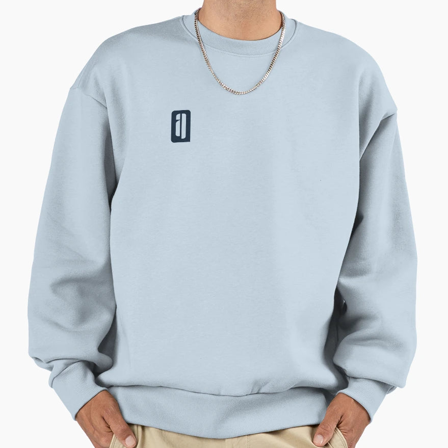 Ablaq Basic Blue Sweatshirt - Streetwear Style for Adults - T-Shirt, Sweatshirt, Hoodie
