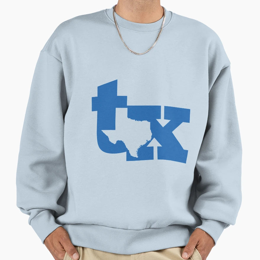 Tx B Ball Blue Sweatshirt - Trendy Graphic Unisex - T-Shirt, Sweatshirt, Hoodie