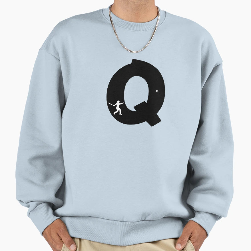 Personalized Baseball Initial Q Sweatshirt - Graphic Print for Adults - T-Shirt, Sweatshirt, Hoodie