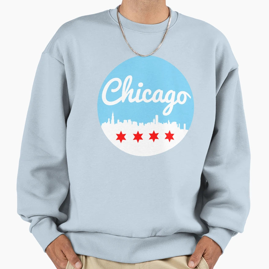 Chicago Sweatshirt - Aesthetic Graphic for Adults - T-Shirt, Sweatshirt, Hoodie