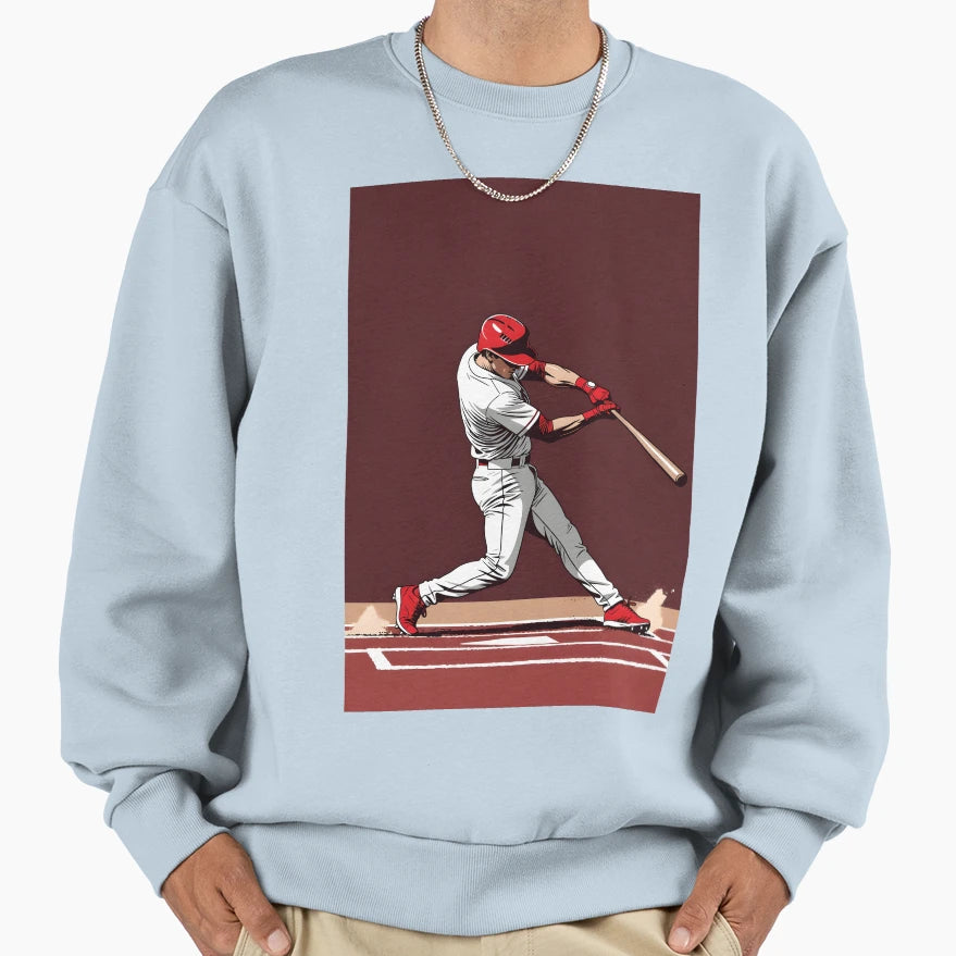 Baseball Player Sweatshirt - Custom Art Print Unisex - T-Shirt, Sweatshirt, Hoodie