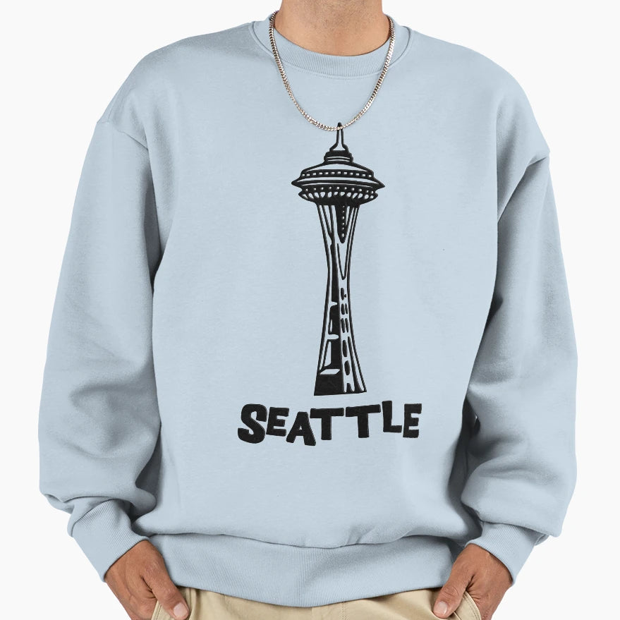 Seattle Washingtons Space Needle Sweatshirt - Unique Graphic Men Women - T-Shirt, Sweatshirt, Hoodie