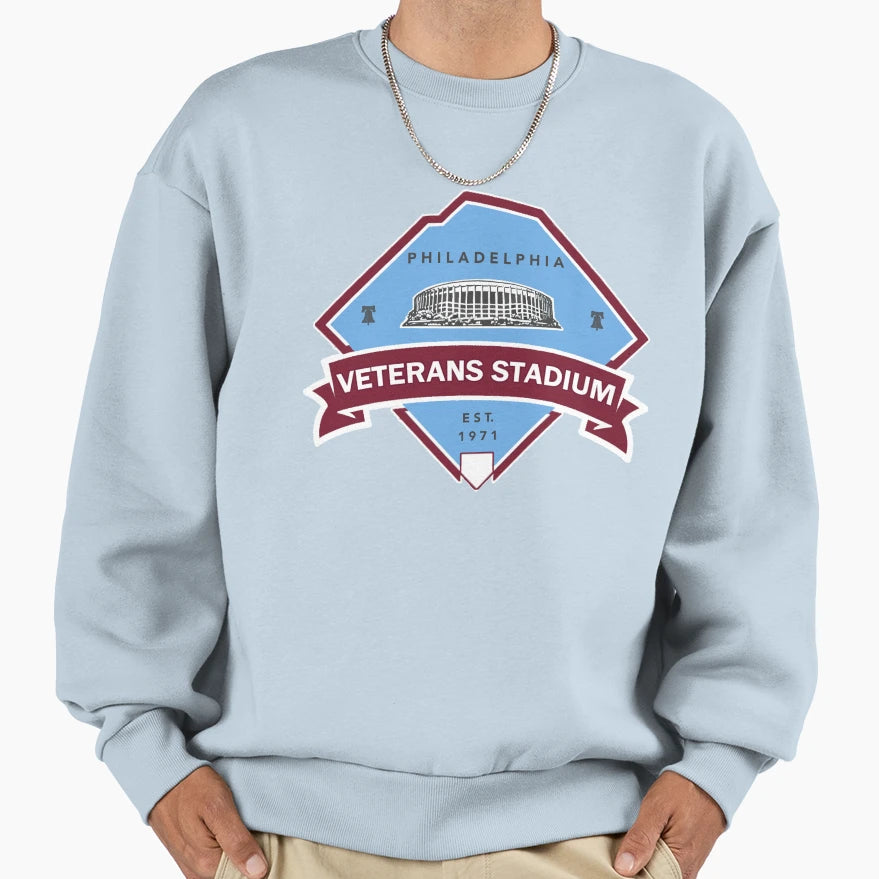 Philadelpha Veterans Stadium Est Sweatshirt - Casual Everyday Wear Unisex - T-Shirt, Sweatshirt, Hoodie