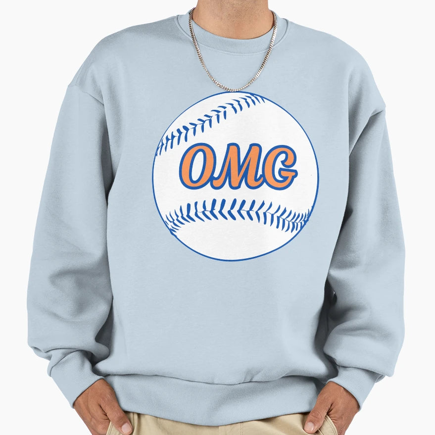 Omg Ball Blue Sweatshirt - Novelty Apparel Unisex - T-Shirt, Sweatshirt, Hoodie