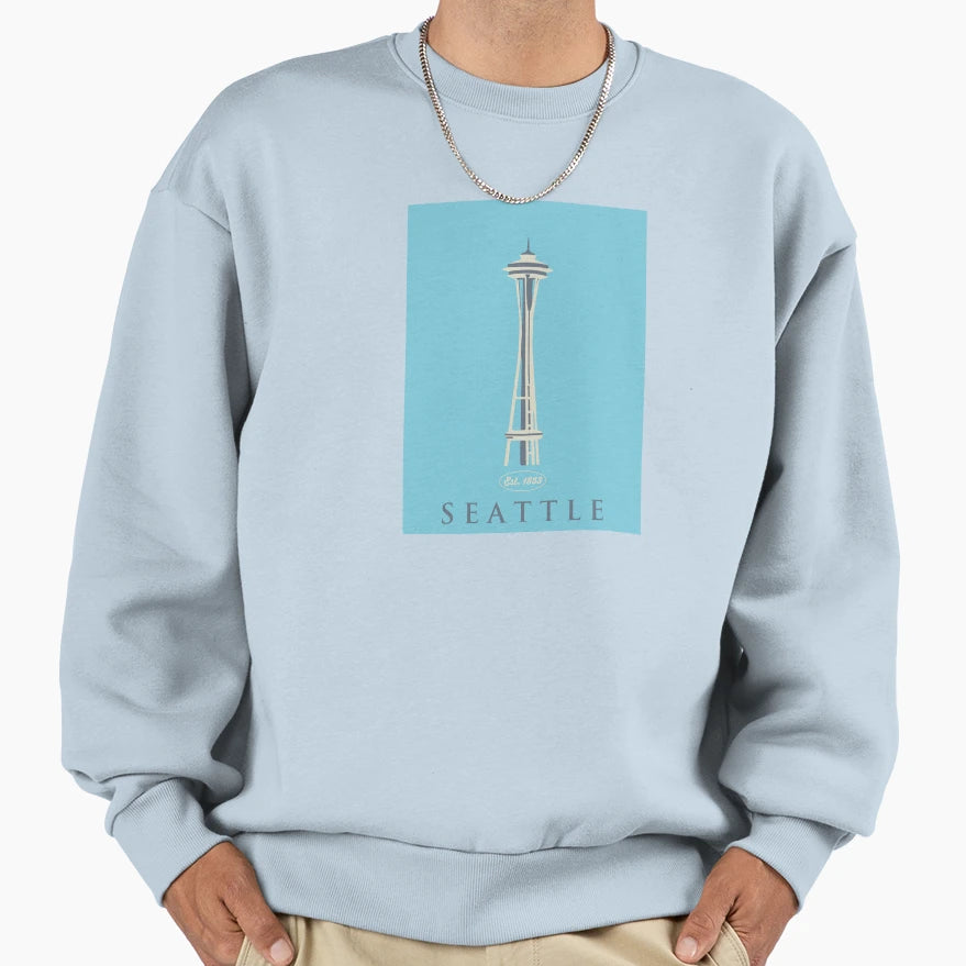 Seattle Sweatshirt - Aesthetic Graphic for Adults - T-Shirt, Sweatshirt, Hoodie