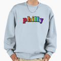 Philly Rainbow Sweatshirt - Unique Graphic for Adults - T-Shirt, Sweatshirt, Hoodie