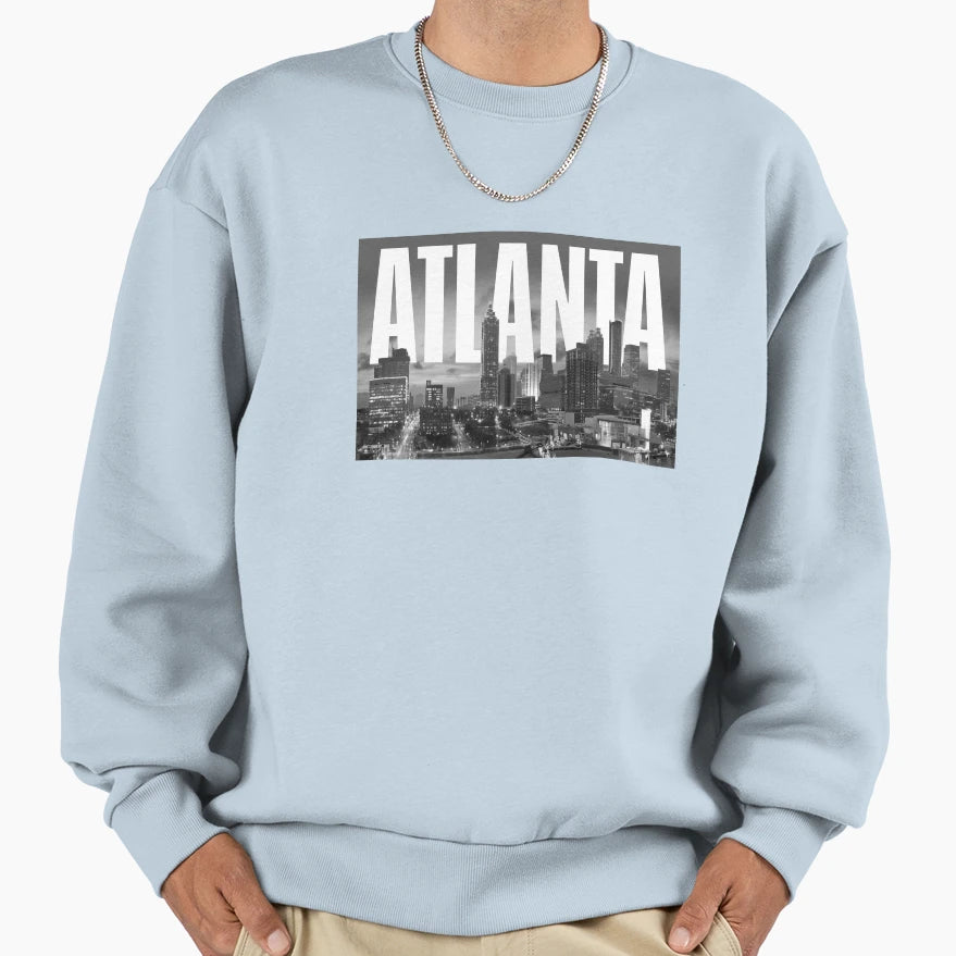 Atlanta Cityscape Sweatshirt - Fun Novelty Design Unisex - T-Shirt, Sweatshirt, Hoodie