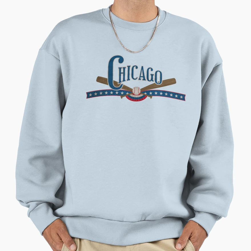 Chicago Baseball Sweatshirt - Custom Art Print Unisex - T-Shirt, Sweatshirt, Hoodie