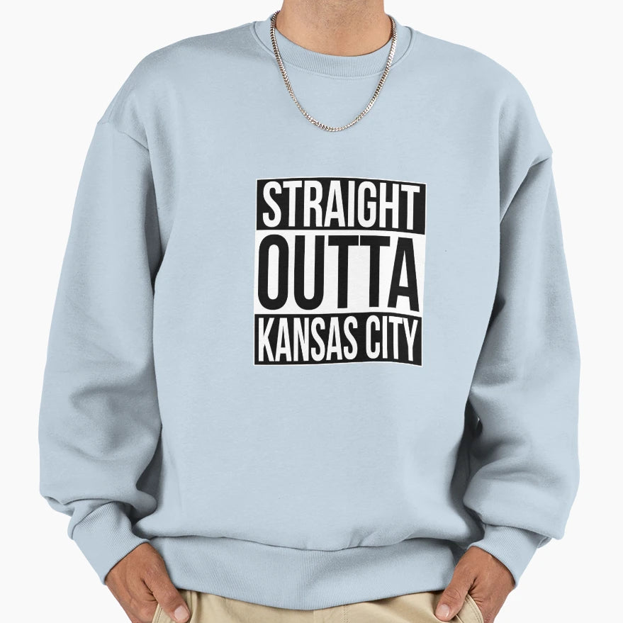 Straight Outta Kansas City Sweatshirt - Aesthetic Graphic Men Women - T-Shirt, Sweatshirt, Hoodie