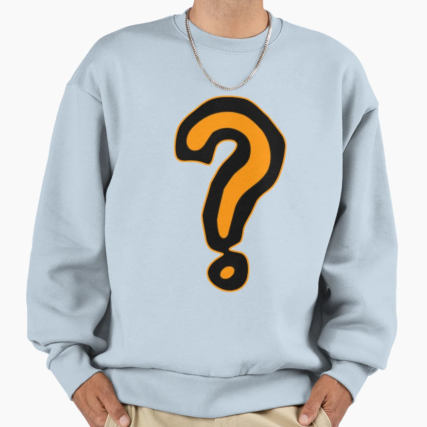 Orange Question Mark Sweatshirt - Aesthetic Graphic for Adults - T-Shirt, Sweatshirt, Hoodie