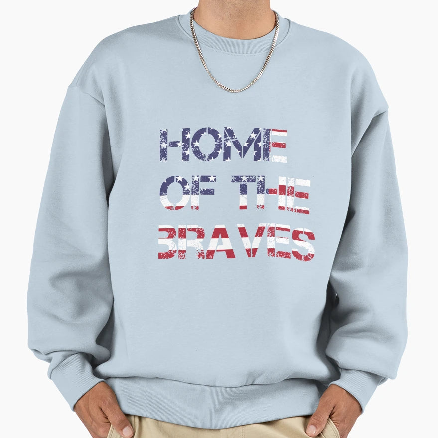 Usa Home Braves Sweatshirt - Aesthetic Graphic Men Women - T-Shirt, Sweatshirt, Hoodie