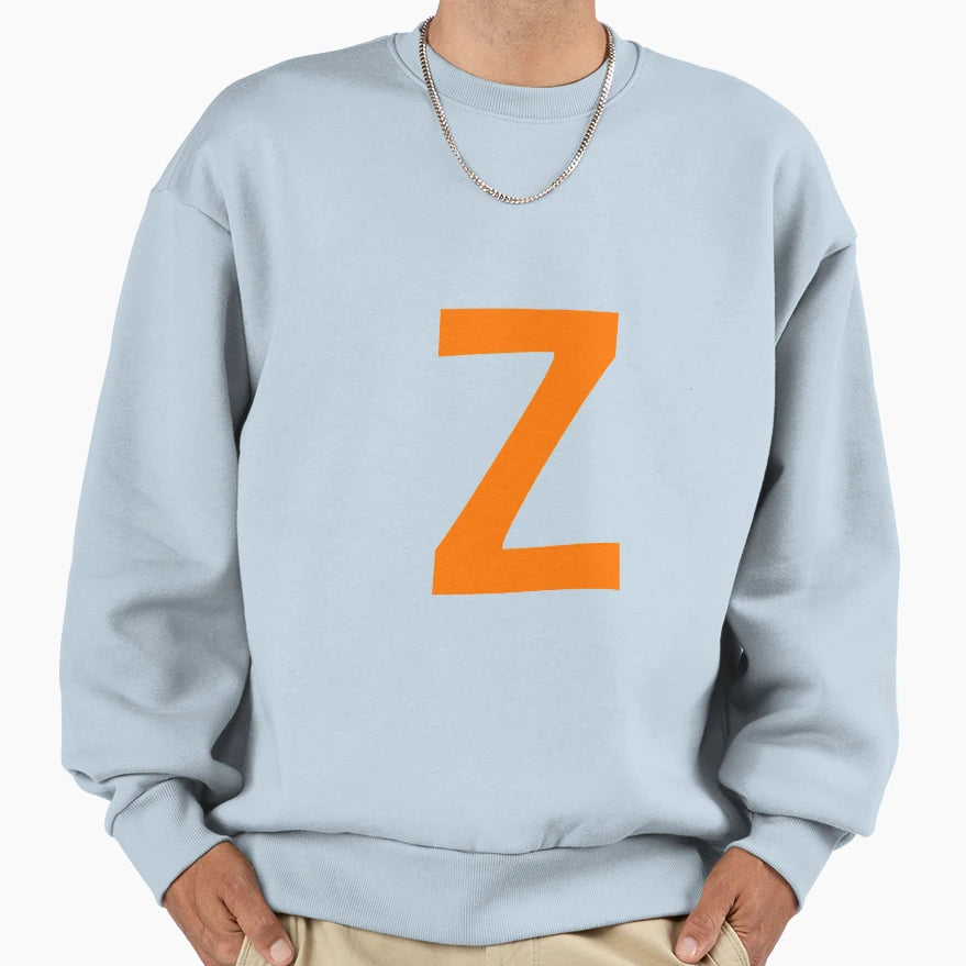 Orange Color Letter Z Sweatshirt - Fun Novelty Design for Adults - T-Shirt, Sweatshirt, Hoodie