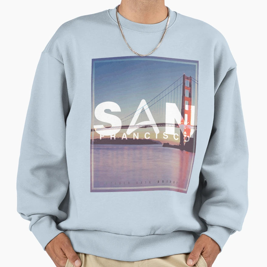 San Francisco Golden Gate Bridge Sweatshirt - Graphic Print Unisex - T-Shirt, Sweatshirt, Hoodie