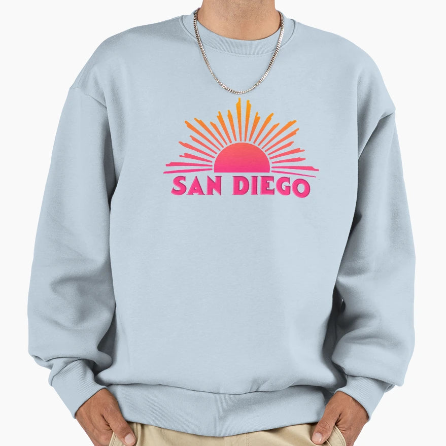 San Diego California Sun Sunset Sweatshirt - Novelty Apparel for Adults - T-Shirt, Sweatshirt, Hoodie
