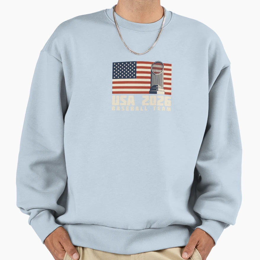 Usa Baseball Team 2026 Sweatshirt - Casual Everyday Wear Unisex - T-Shirt, Sweatshirt, Hoodie