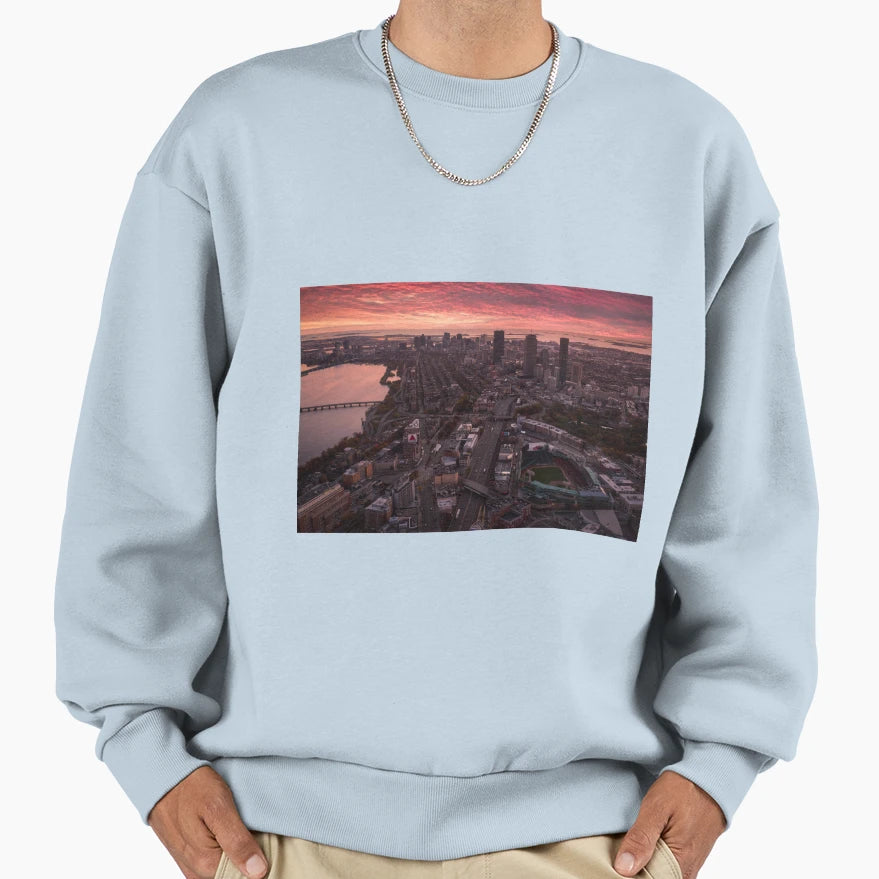 Boston From Above Sweatshirt - Graphic Print for Adults - T-Shirt, Sweatshirt, Hoodie
