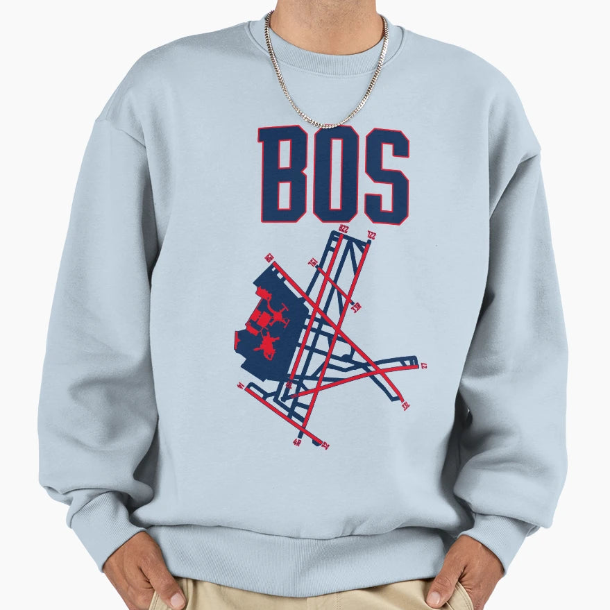 Boston Airport Sweatshirt - Unique Graphic for Adults - T-Shirt, Sweatshirt, Hoodie
