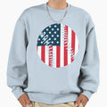 Baseball Product Usa Flag Sport Sweatshirt - Fun Novelty Design for Adults - T-Shirt, Sweatshirt, Hoodie