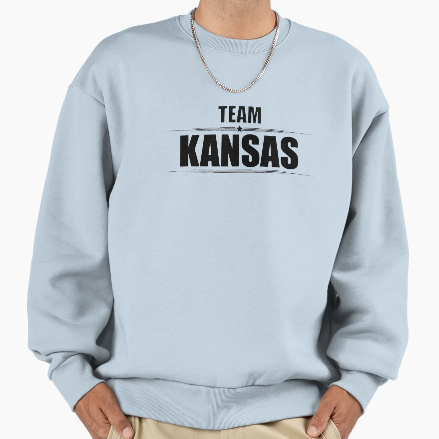 Team Kansas Sweatshirt - Casual Everyday Wear for Adults - T-Shirt, Sweatshirt, Hoodie