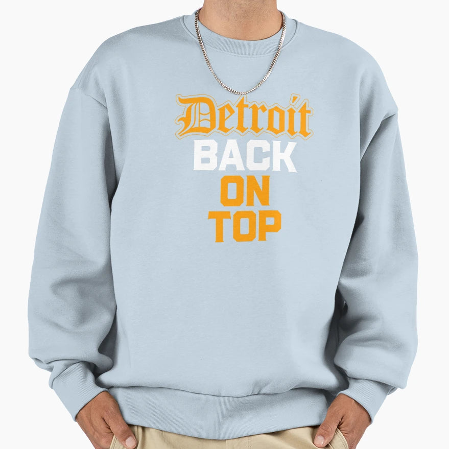 Detroit Back Bold Motor City Comeback Sweatshirt - Custom Art Print Unisex - T-Shirt, Sweatshirt, Hoodie