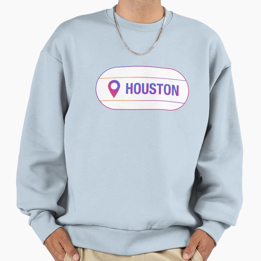 Houston Texas Sweatshirt - Trendy Graphic Men Women - T-Shirt, Sweatshirt, Hoodie