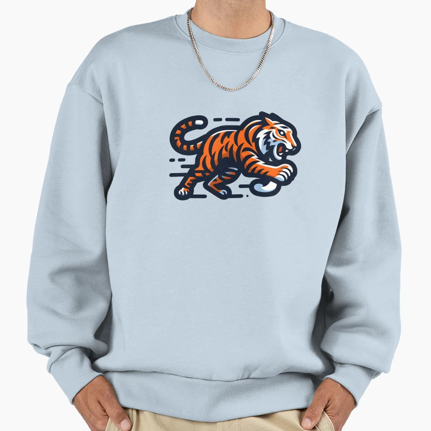 Tiger Sweatshirt - Minimalist Print for Adults - T-Shirt, Sweatshirt, Hoodie