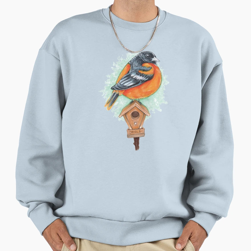 Adorable Oriole Bird Sweatshirt - Minimalist Print Unisex - T-Shirt, Sweatshirt, Hoodie