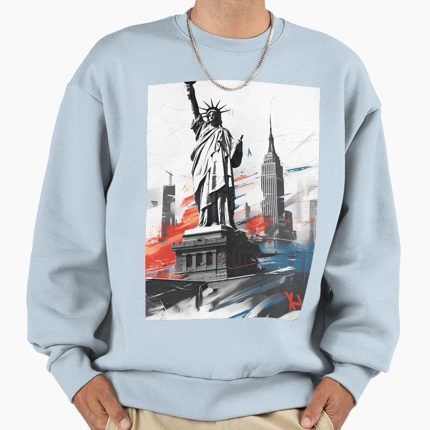 Statue Liberty 5 Sweatshirt - Casual Everyday Wear Unisex - T-Shirt, Sweatshirt, Hoodie