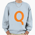 Orange Color Letter Q Sweatshirt - Streetwear Style for Adults - T-Shirt, Sweatshirt, Hoodie