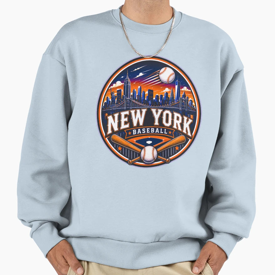 New York Baseball Logo City Sports Hoodie - Custom Art Print for Adults - T-Shirt, Sweatshirt, Hoodie