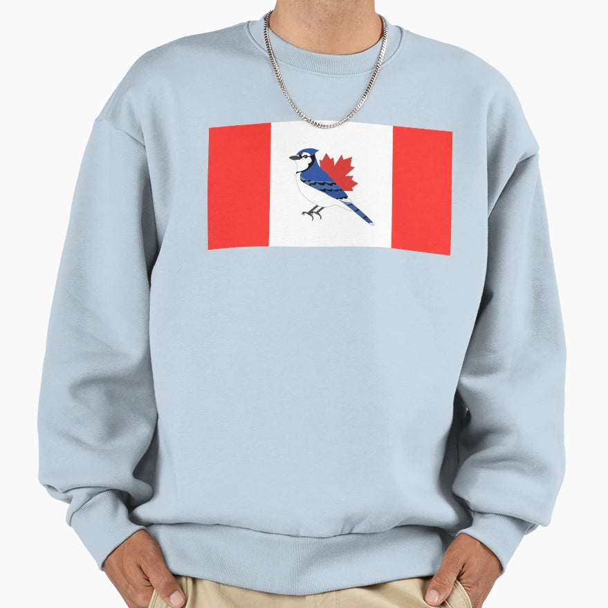 Blue Bird Canada Flag Sweatshirt - Custom Art Print for Adults - T-Shirt, Sweatshirt, Hoodie