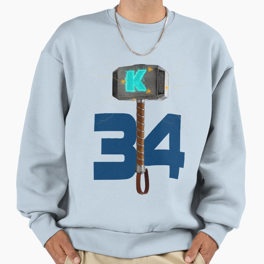 Syndergaards Hammer W Orange K Sweatshirt - Graphic Print Unisex - T-Shirt, Sweatshirt, Hoodie