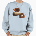 Baseball Mitt Bat And Ball Sweatshirt - Graphic Print for Adults - T-Shirt, Sweatshirt, Hoodie