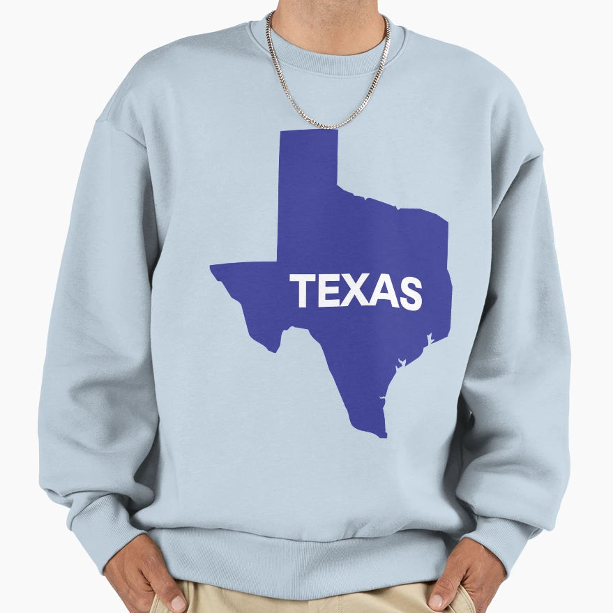 Big Blue Texas Sweatshirt - Trendy Graphic Men Women - T-Shirt, Sweatshirt, Hoodie