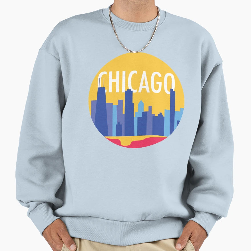 Chicago Sweatshirt - Aesthetic Graphic Unisex - T-Shirt, Sweatshirt, Hoodie