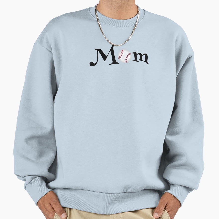 Baseball Mom Sweatshirt - Custom Art Print Unisex - T-Shirt, Sweatshirt, Hoodie
