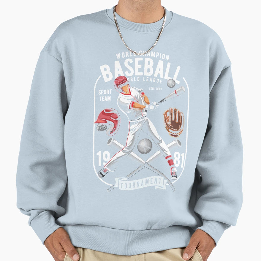 World Champion Baseball League Sweatshirt - Casual Everyday Wear Unisex - T-Shirt, Sweatshirt, Hoodie