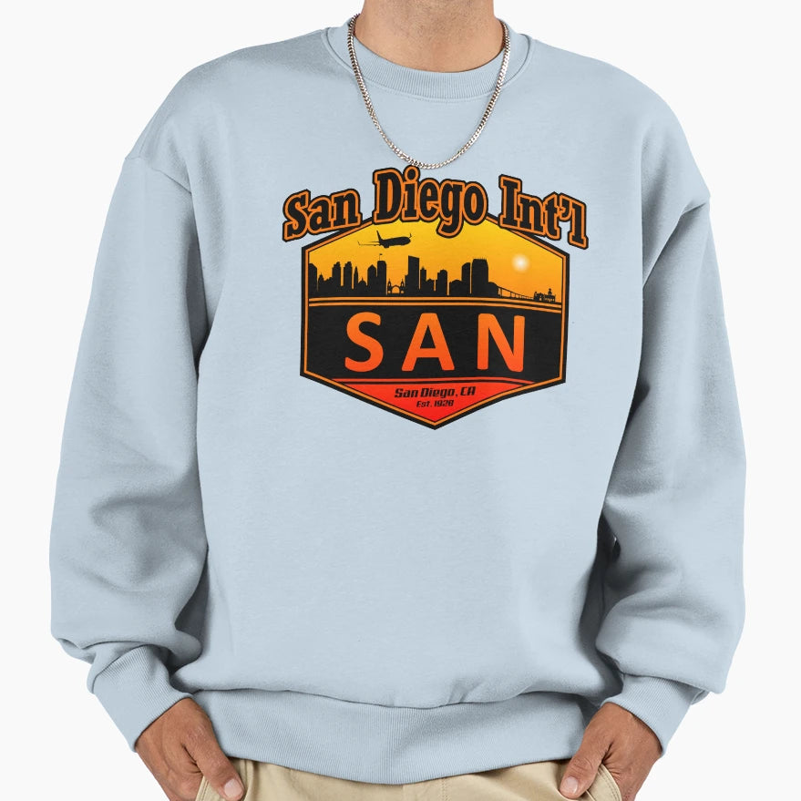San Diego International Airport Sweatshirt - Minimalist Print for Adults - T-Shirt, Sweatshirt, Hoodie