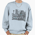 Seattle Washington Us Downtown Sweatshirt - Trendy Graphic for Adults - T-Shirt, Sweatshirt, Hoodie